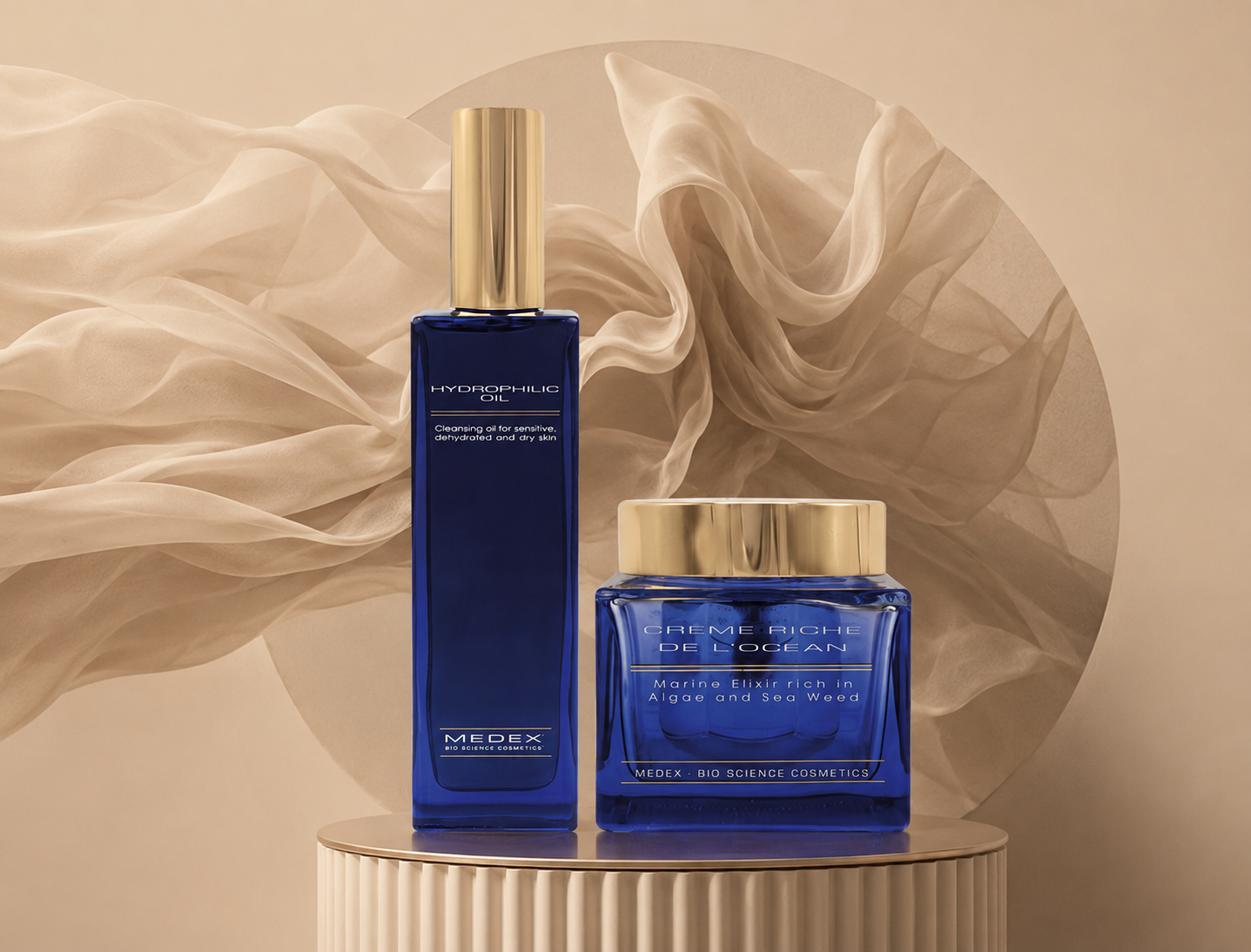 Medex Bio Science Cosmetics producten: Hydrophilic Oil en Crème Riche de l'Océan