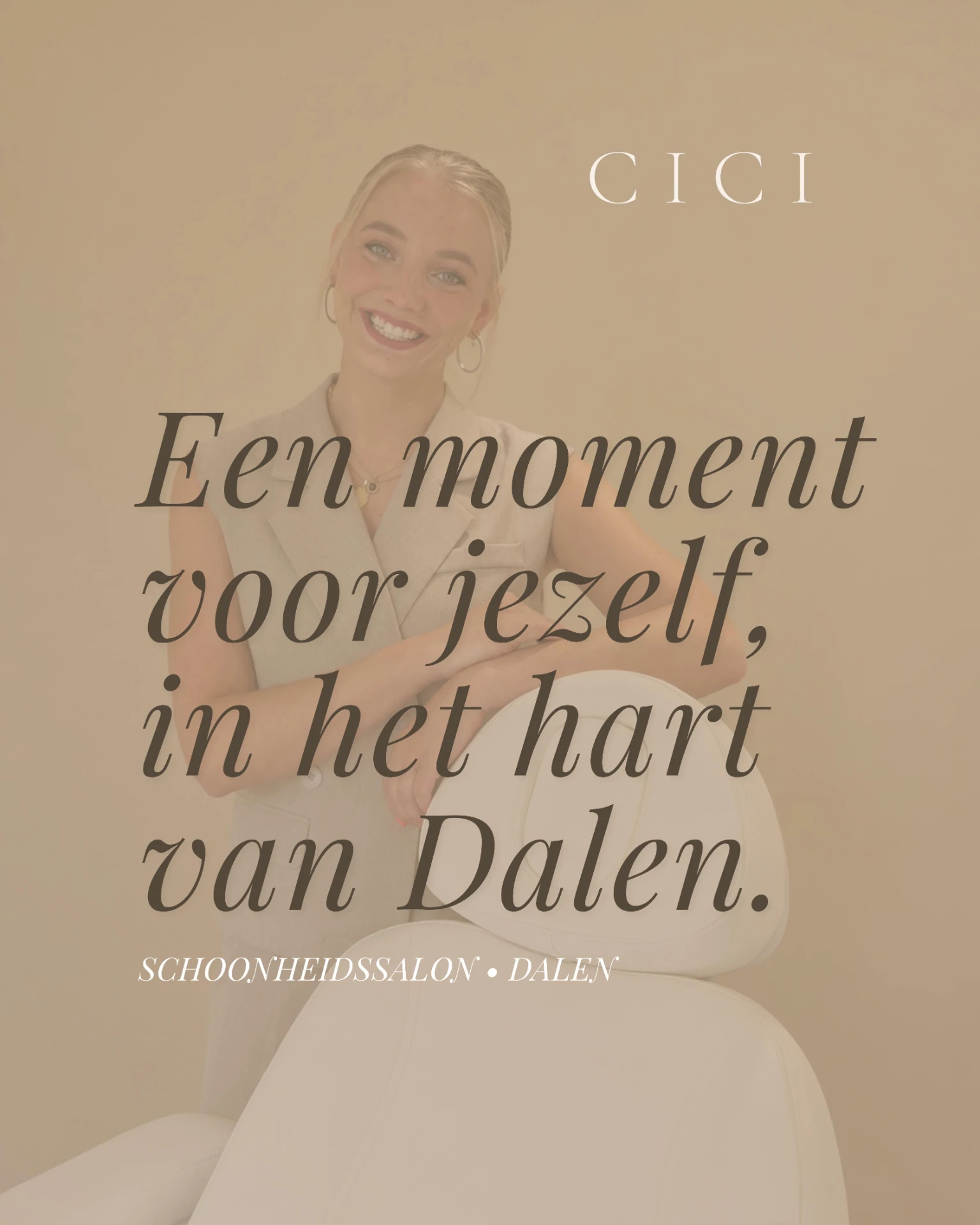 Caylee van Schoonheidssalon CICI in de behandelkamer
